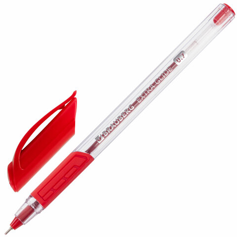 Ручка шариковая 0,7мм масляная трехгранная КРАСНАЯ Brauberg Extra Glide GT