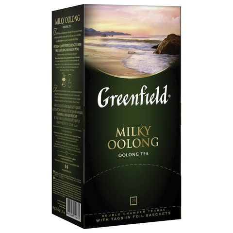 Чай GREENFIELD "Milky Oolong" улун с добавками, 25 пакетиков в конвертах по 2 г