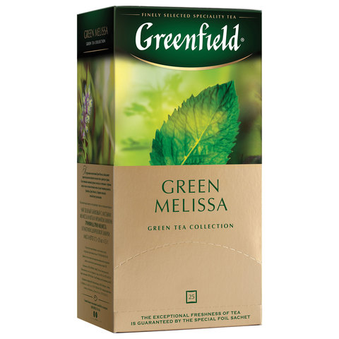 Чай GREENFILD Green Melissa зеленый с мятой 25шт