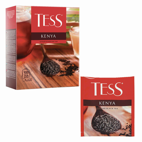 Чай TESS Kenya черный кенийский 100 пакетиков в конвертах по 2г 1264-09