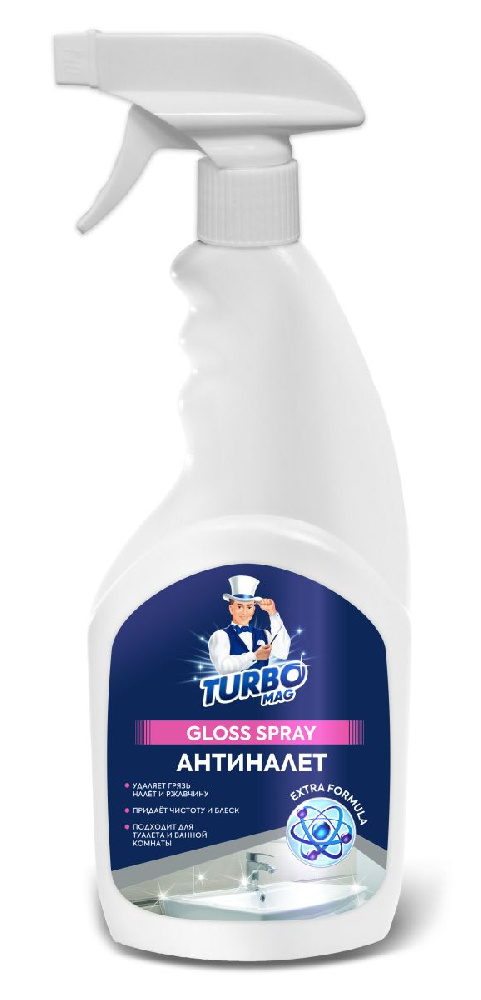 ТурбоМаг Gloss Антиналет средство чистящее для ванной комнаты 750мл триггер