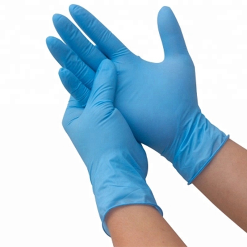 Перчатки нитриловые смотровые SAFE&CARE размер М голубые ЦЕНА ЗА ПАРУ