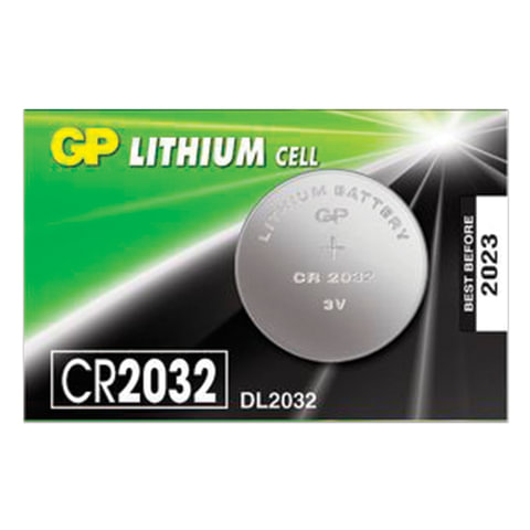 Батарейка GP Lithium (отрывной блок), CR2032, литиевая, 1 шт, блистер, CR2032-7C5