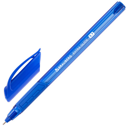 Ручка шариковая 0,7мм синяя, масляная Brauberg Extra Glide GT Tone