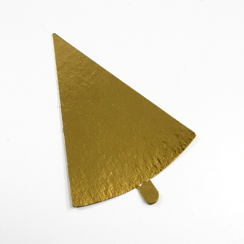 Подложка для торта 120*90мм треугольник с держателем золото